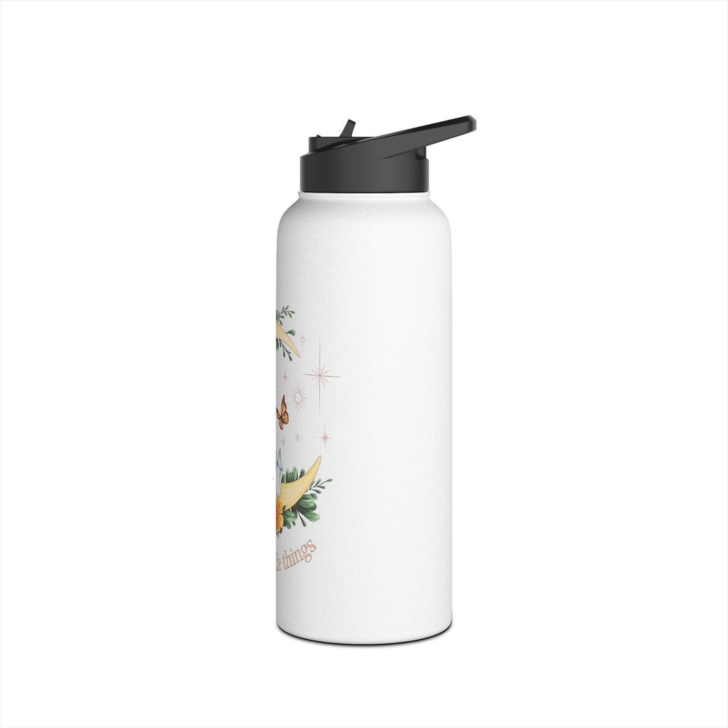 Charming Stainless Steel Water Bottle | Enjoy the Little Things, Eco-Friendly Gift, Travel Hydration, Outdoor Adventure, Personalized Bottle
