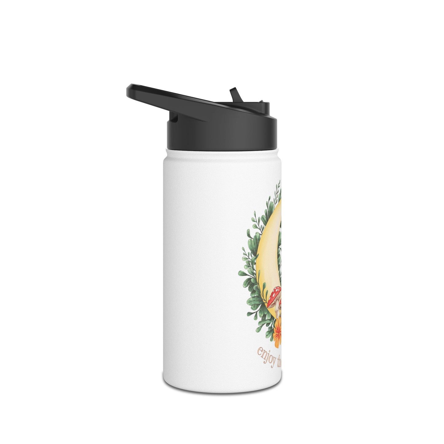Charming Stainless Steel Water Bottle | Enjoy the Little Things, Eco-Friendly Gift, Travel Hydration, Outdoor Adventure, Personalized Bottle