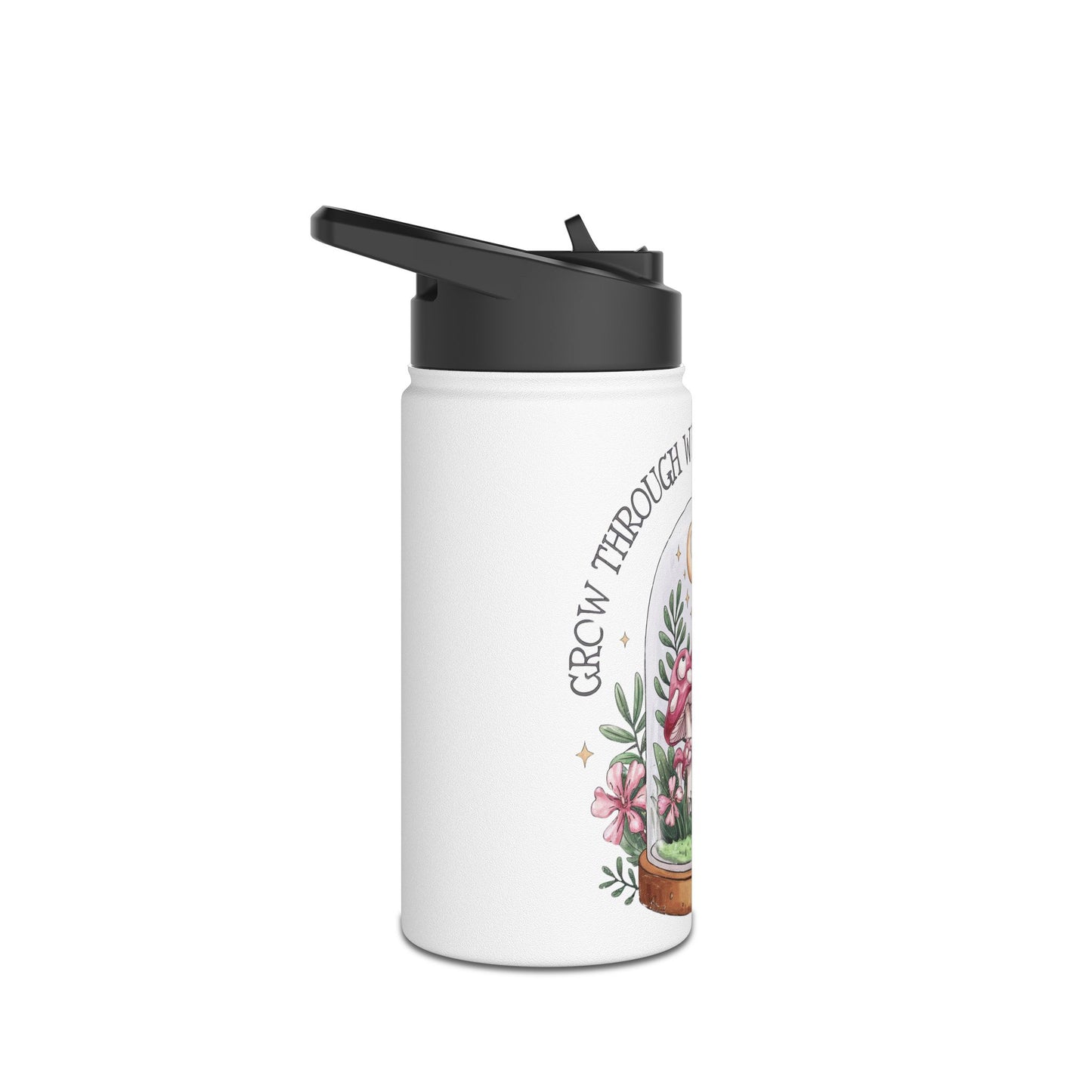 Mushroom-Themed Stainless Steel Water Bottle | Eco-Friendly, Motivational Gift, Outdoor Adventure, Hiking, Home Décor