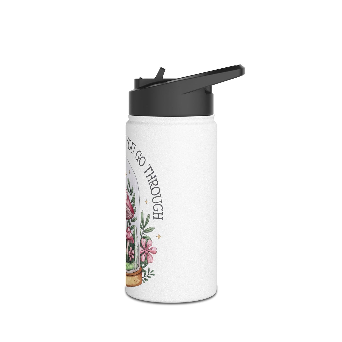 Mushroom-Themed Stainless Steel Water Bottle | Eco-Friendly, Motivational Gift, Outdoor Adventure, Hiking, Home Décor