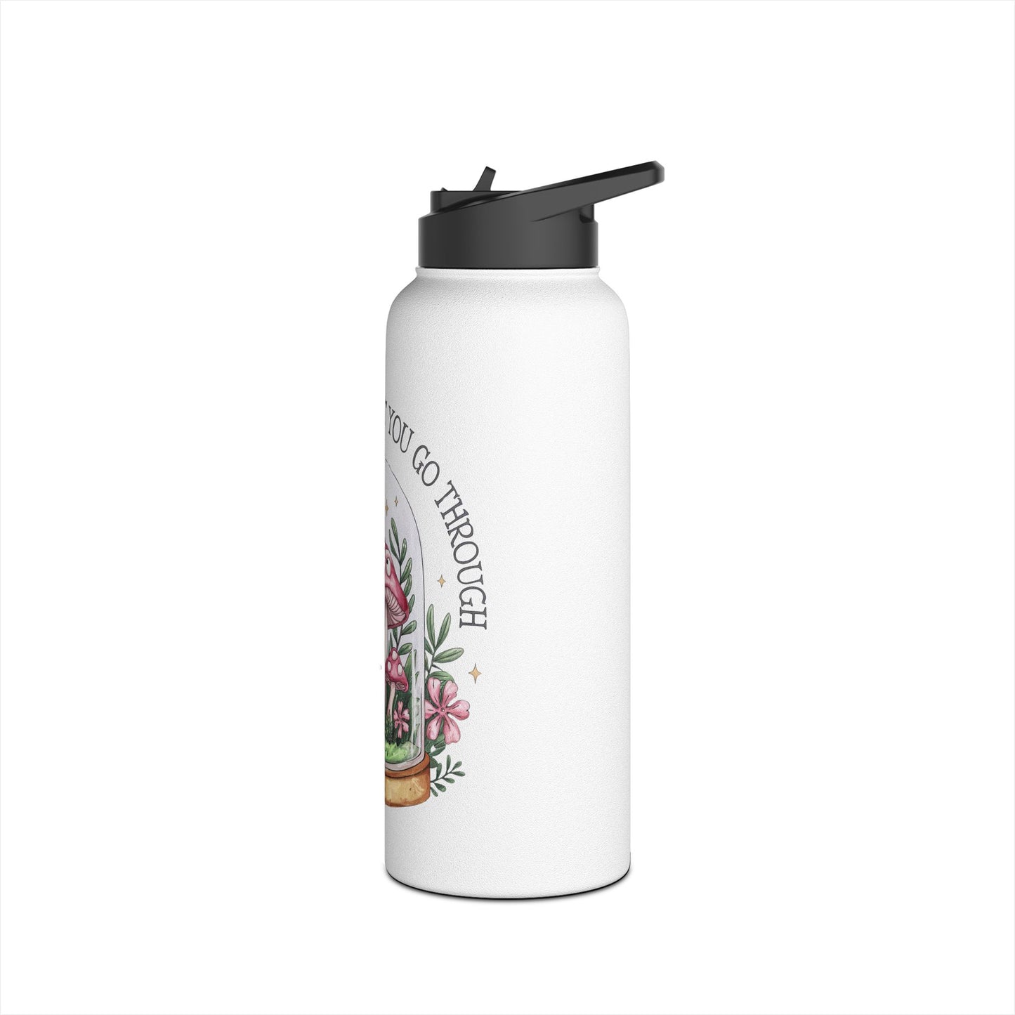 Mushroom-Themed Stainless Steel Water Bottle | Eco-Friendly, Motivational Gift, Outdoor Adventure, Hiking, Home Décor