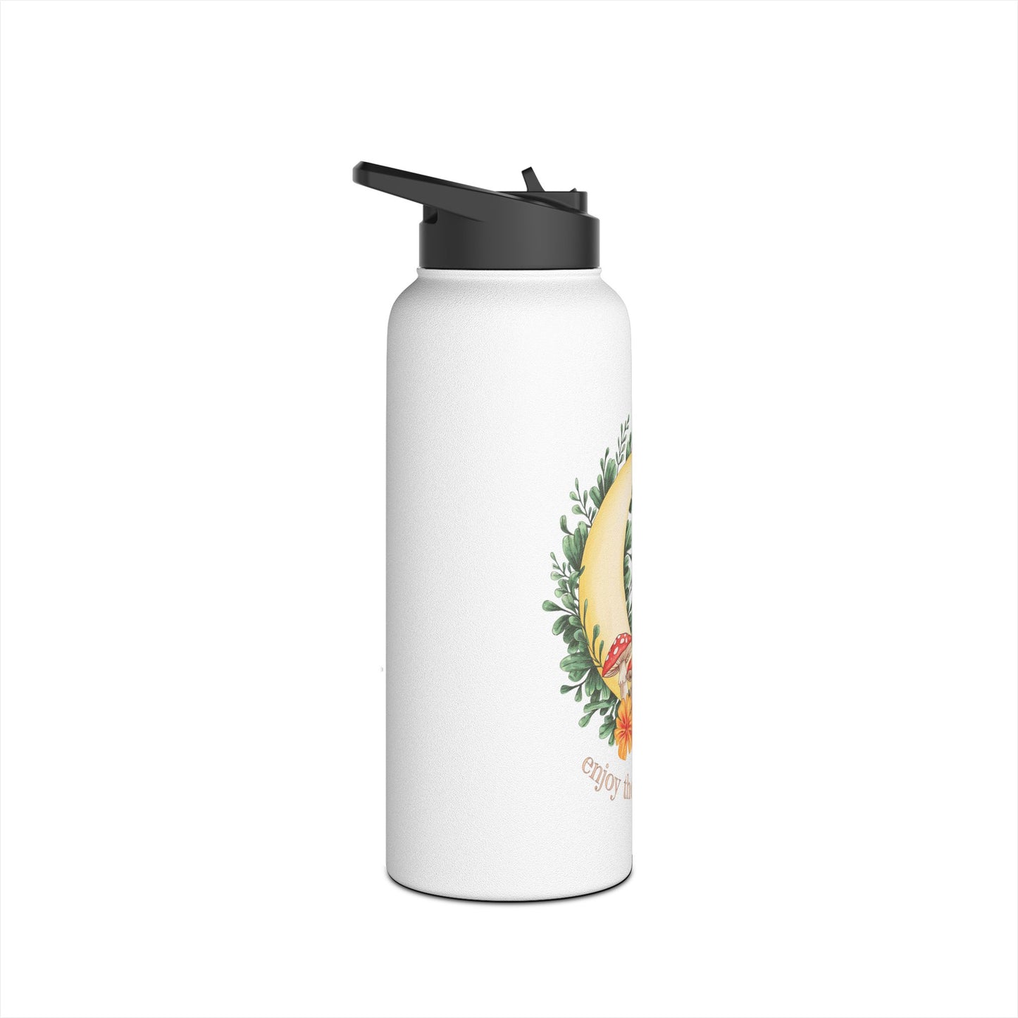 Charming Stainless Steel Water Bottle | Enjoy the Little Things, Eco-Friendly Gift, Travel Hydration, Outdoor Adventure, Personalized Bottle