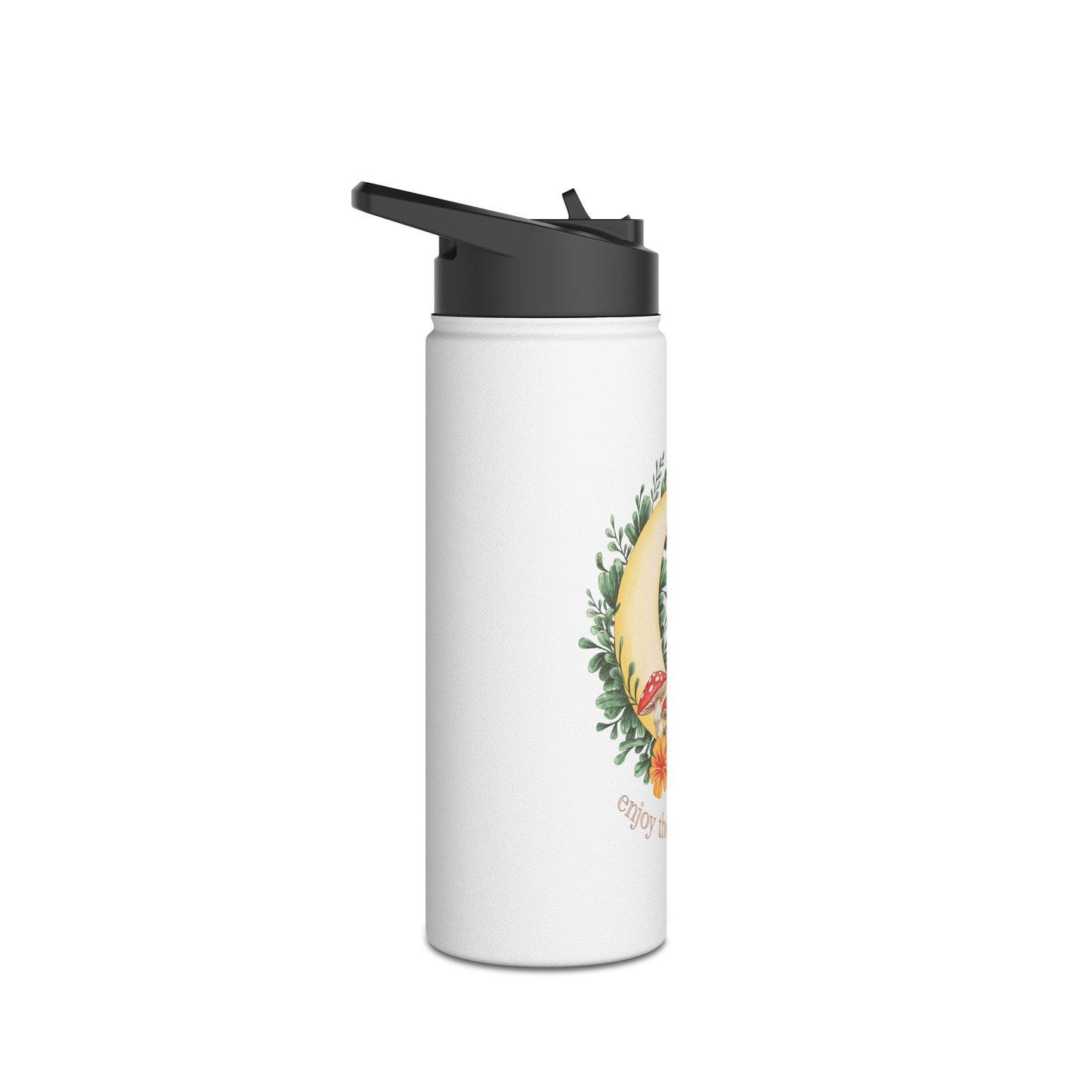 Charming Stainless Steel Water Bottle | Enjoy the Little Things, Eco-Friendly Gift, Travel Hydration, Outdoor Adventure, Personalized Bottle