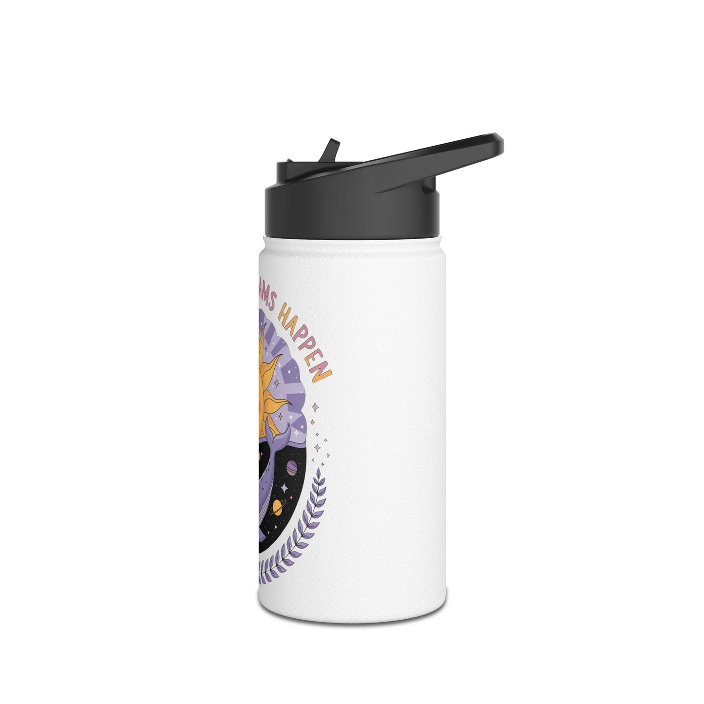 Inspirational Stainless Steel Water Bottle - Embrace Your Dreams, Fitness Hydration, Travel Mug, Eco-Friendly Gift, Motivational Quote