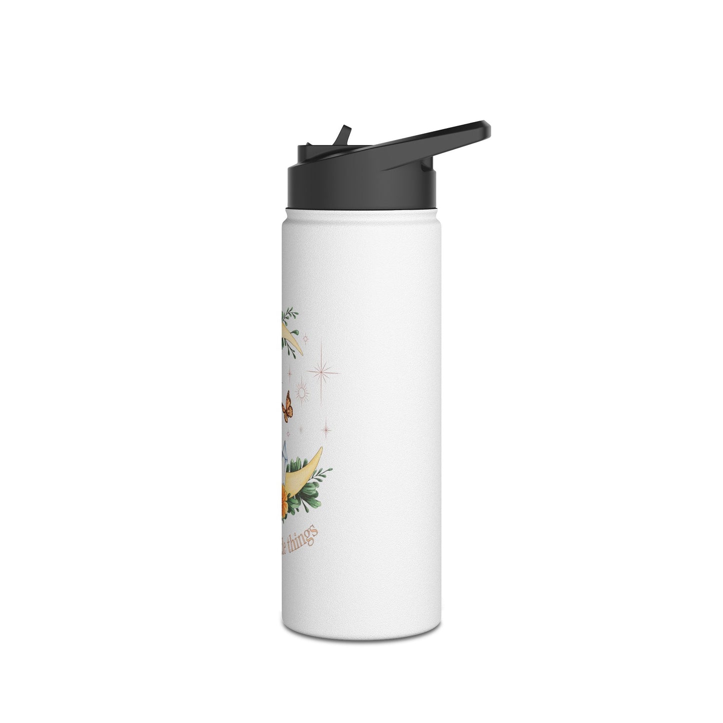 Charming Stainless Steel Water Bottle | Enjoy the Little Things, Eco-Friendly Gift, Travel Hydration, Outdoor Adventure, Personalized Bottle