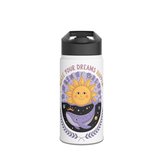 Inspirational Stainless Steel Water Bottle - Embrace Your Dreams, Fitness Hydration, Travel Mug, Eco-Friendly Gift, Motivational Quote