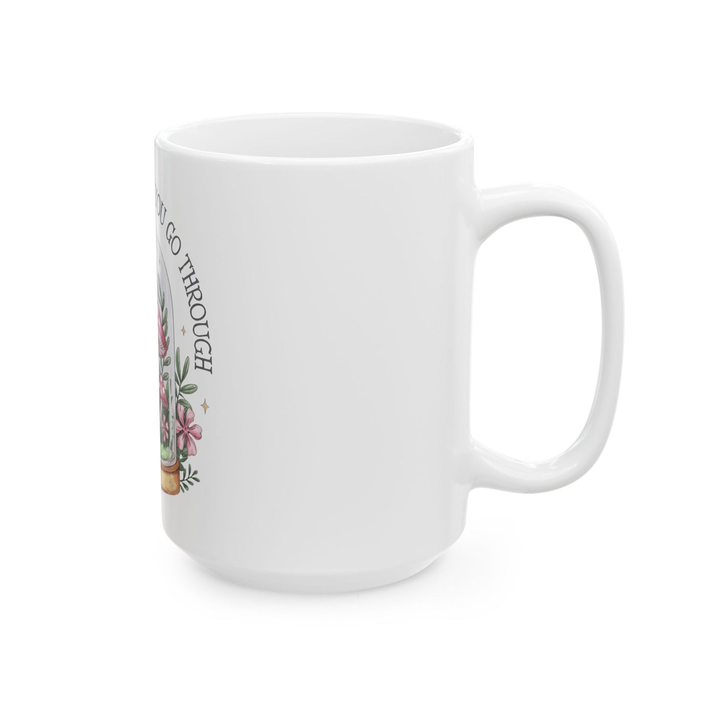 Whimsical Mushroom Ceramic Mug - "Grow Through What You Go Through" Coffee Cup, Nature Lover Gift, Inspirational Drinkware, Home [...]